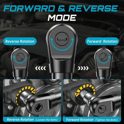 Seesii 6.3 ''kit de clé à cliquet électrique étendue 21V 3/8" clé électrique sans fil clé d'angle 80Nm pour broche de batterie Makita 18V