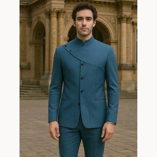 Costumes pour hommes charmants, personnalisés, haute couture, simple boutonnage, deux pièces (veste + pantalon), ensemble droit Simple et intelligent pour hommes