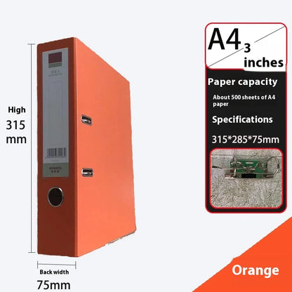 Grand classeur à anneaux multicolore A4, classeur à levier pour Documents,