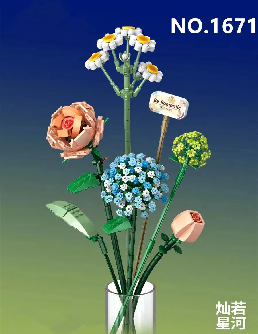 LOZ mini blocs blocs de construction filles jouets briques à monter soi-même fleurs Puzzle femmes cadeau décor à la maison 1670 1671 1672