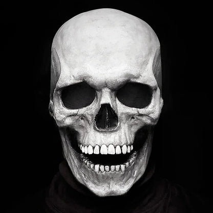 Masque d'halloween en Latex, décoration d'horreur effrayante, tête complète, crâne, casque, Cosplay, Masque à mâchoire, cadeaux, Costume de fête, Masque Pro