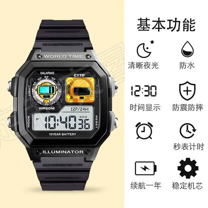 Kawaii Sprunki dessin animé enfants montre Sport montres bracelet en Silicone LED étanche montre numérique pour enfants montre-bracelet électronique