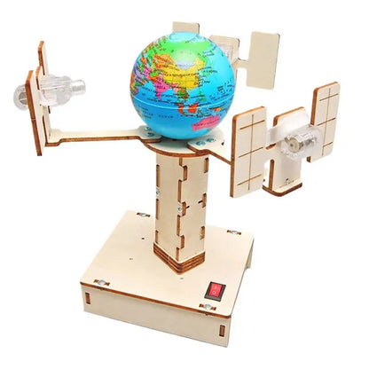 Kits de modèles scientifiques, modèle Satellite, modèle de fusée, jouet d'assemblage, ensemble de fabrication de modèles Satellite en bois pour fille et garçon