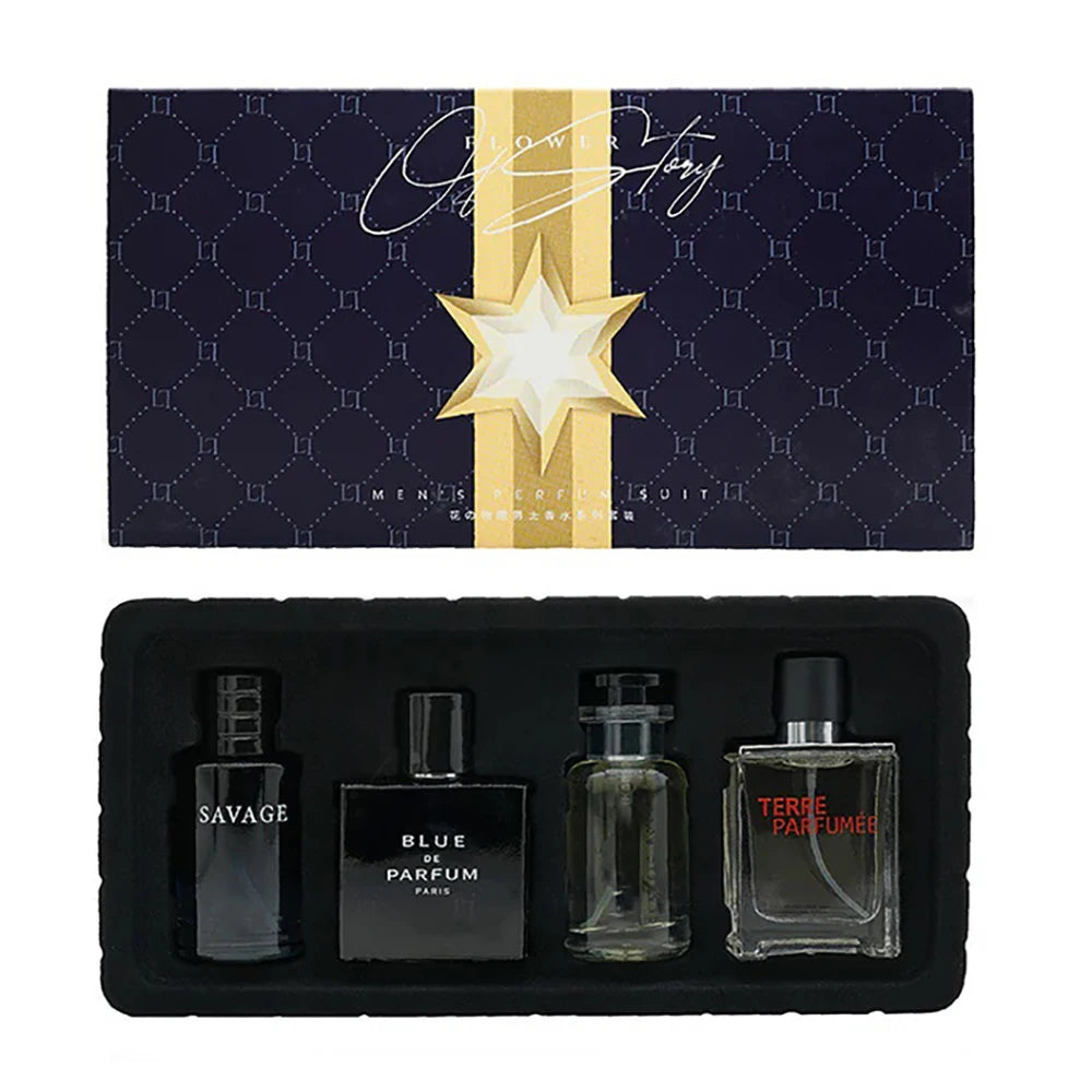 Marque de luxe Parfum hommes Cologne Parfums Homme coffret cadeau 4 pièces ensemble 100ml Parfums Masculinos naturel Floral fruité parfum SprayLuxu