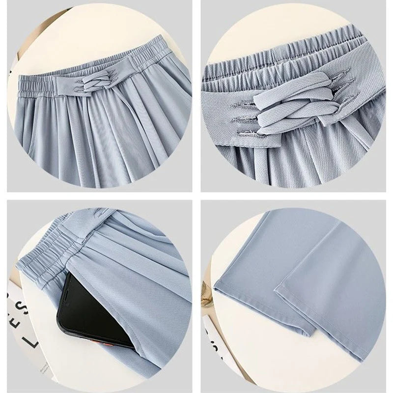2025 printemps dame Chic taille haute costume pantalon femme coréenne à lacets jambe droite pantalon femmes couleur unie tout Match pantalon de travail