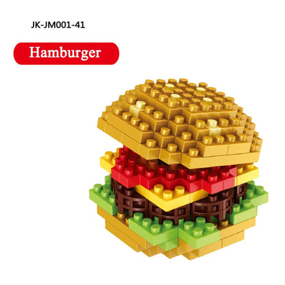 Mini blocs Moc Fast Food Burger crème glacée frites français blocs de diamant bricolage Puzzle assemblage ornement jouets pour enfants cadeau de vacances