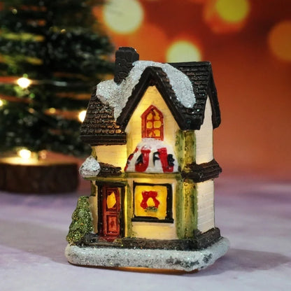 Nouvelles décorations de noël en résine, petite maison, Micro paysage, petits ornements, cadeaux de noël
