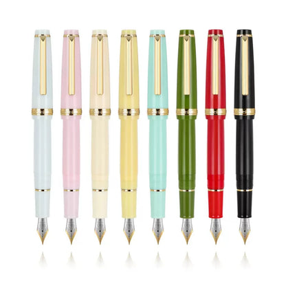 Jinhao-Stylo à plume en acrylique 82 avec clip doré, plume de 0.5mm, rose, vert,