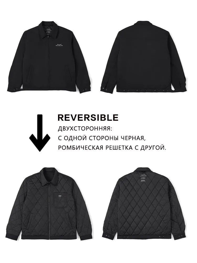SIMWOOD 2025 automne hiver nouveau surdimensionné hommes réversible manteau bouffant thermique chaud 3M ™   Vestes en tissu Thinsulate