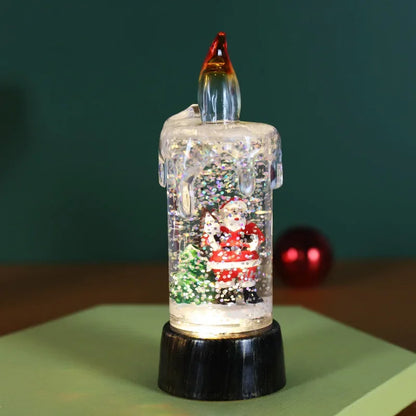 Décorations de Noël chaudes, lampe à vent, bougie ci-après, boule de cristal, lumières, flocon de neige, boîte à musique, cadeau de Noël, scène de Gand