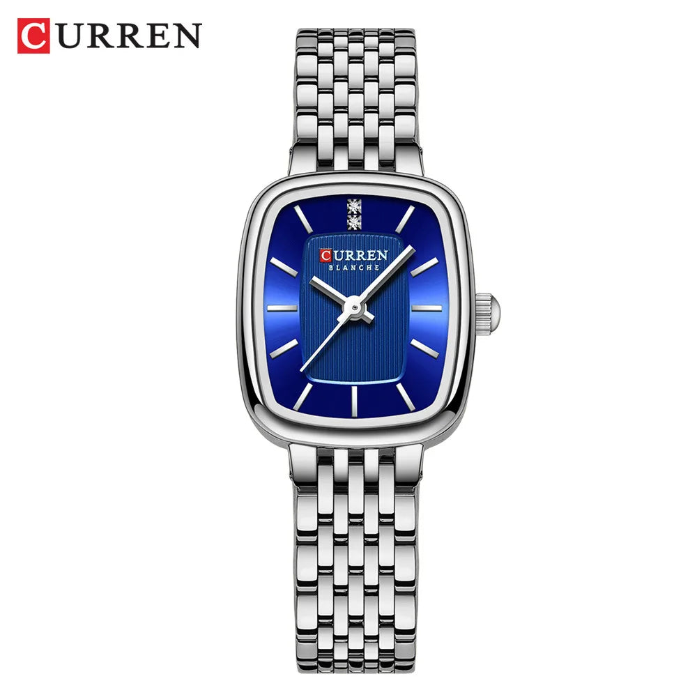CURRN 9093 montres à Quartz carrées de luxe pour femmes en acier inoxydable 3ATM