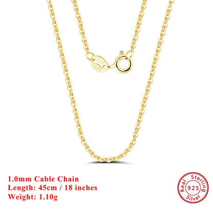 Effie Queen Chic 925 en argent Sterling chaîne de base ras du cou Simple collier bijoux exquis pour hommes et femmes tenue décontractée SC07