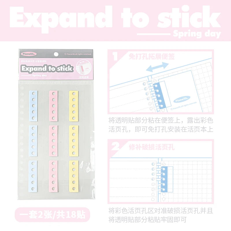 Autocollants en papier auto-adhésif, perforateur, auto-adhésif, pour cuir chevelu, 2 feuilles/18 pièces