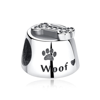 Original 925 en argent Sterling breloque perle amour chien chat patte Panda luciole pendentif breloques idéal pour bracelet colliers femmes bijoux