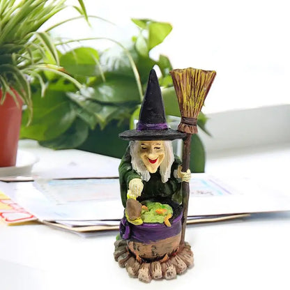 Figurine de Sorcière d'Horreur d'Halloween, Ornements de Décoration de Bureau, Bricolage pour ix, Jardin, Joyeuses Vacances d'Halloween, Décor de Bar