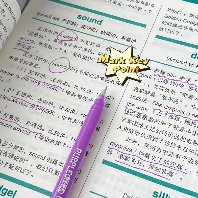 PHANTACI - 9 pièces/ensemble stylo à encre Gel 0.6mm