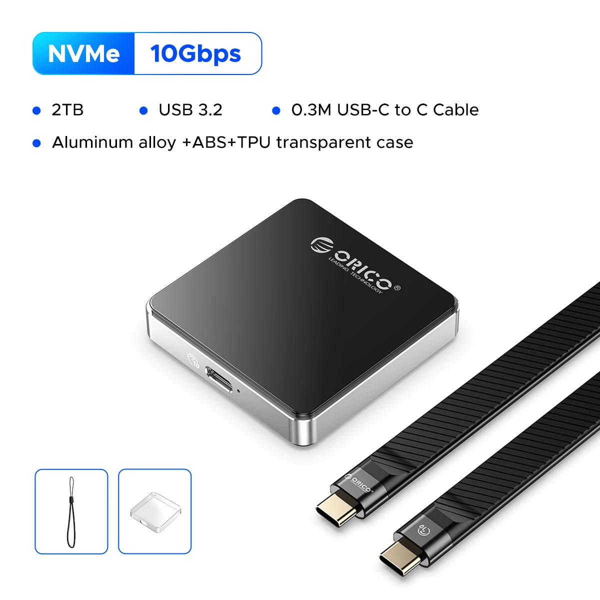 ORICO-Boîtier magnétique 2230 M.2 NVMe SSD 10Gbps, adaptateur externe M.2 vers USB Type C pour iPhone 15 Pro Max, ProRes, MacPle