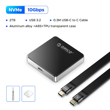 ORICO-Boîtier magnétique 2230 M.2 NVMe SSD 10Gbps, adaptateur externe M.2 vers USB Type C pour iPhone 15 Pro Max, ProRes, MacPle