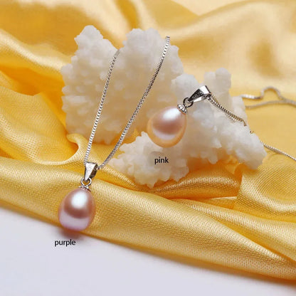 Dainashi naturel perle d'eau douce pendentif collier femmes Simple mode 925 en argent Sterling haute