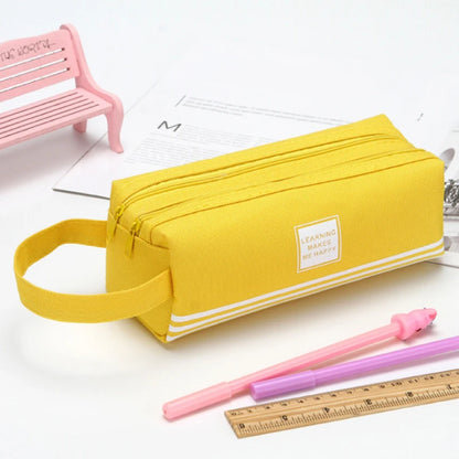 Sac à crayons en toile de grande capacité,