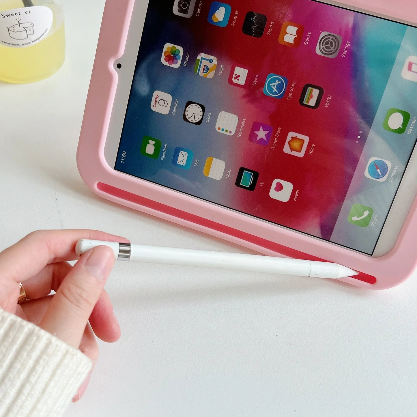 Étui de protection tablette avec support pour enfants,