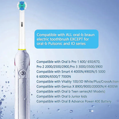 Tête de brosse à dents Compatible avec la brosse à dents électrique Oral b Braun, têtes de brosse de remplacement de précision pour Pro Smart Genius, Effici