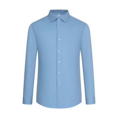 Chemise à Manches sulfAnti-déformable pour Homme, Coupe Cintrée, Blouse de Bureau Blanche, Nouvelle Collection, 5XL