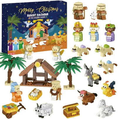 Calendrier de l'Avent de Noël Coffret cadeau Arbre de train de Noël pour enfants Boîte de calendrier de compte à rebours de 24 jours Cadeau de Noël de fête surprise