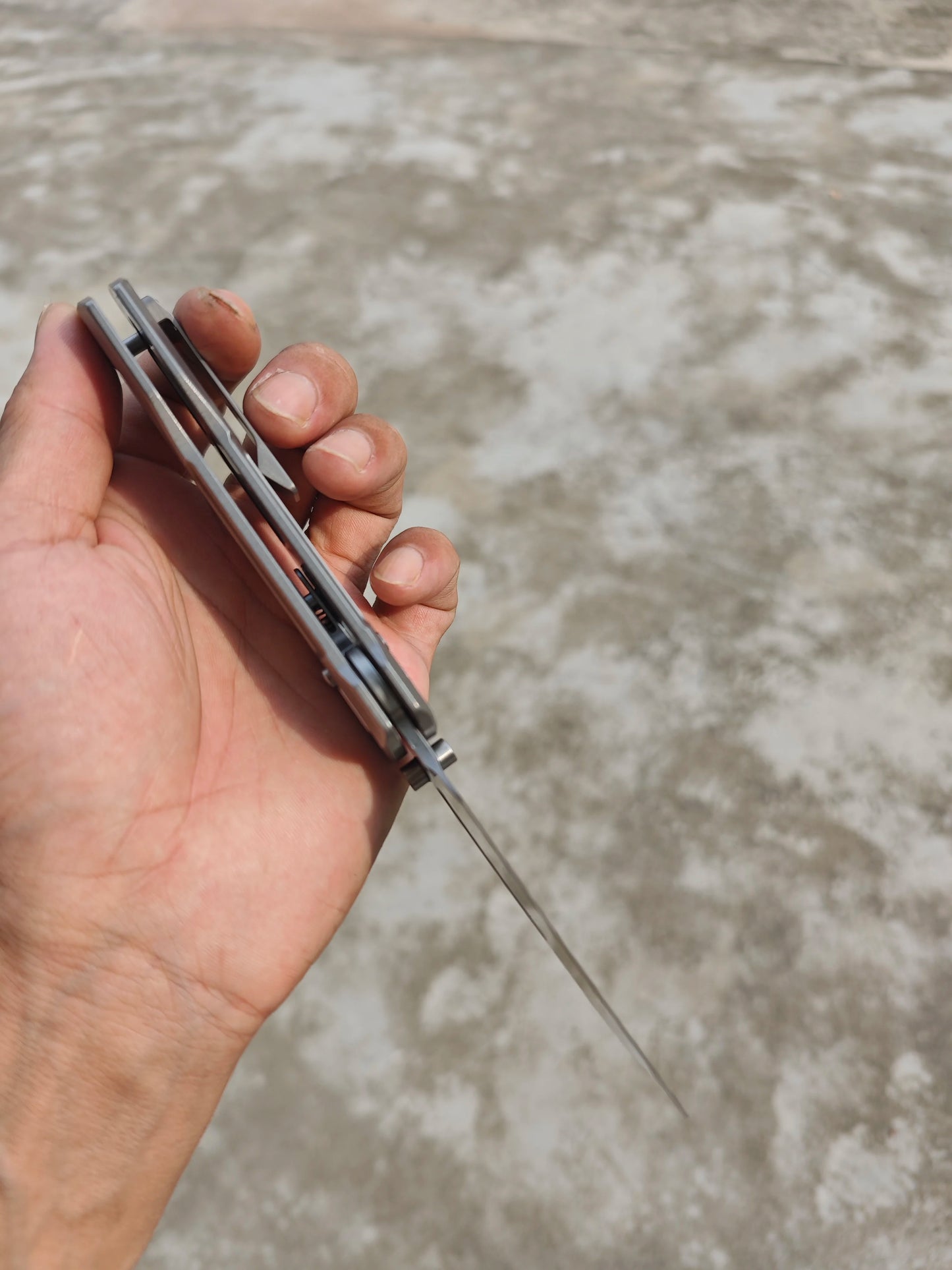 WinterPudding – couteau pliant Seveen, lame Bohler M390, manche en titane TC4, Compact et pratique EDC