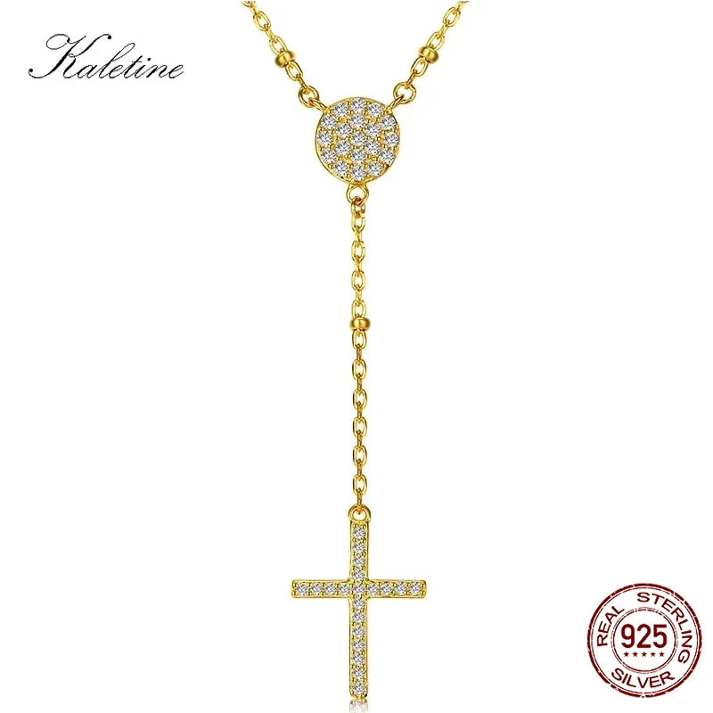 KALETINE 925 argent Sterling chapelet colliers à la mode or bijoux croix breloques dinde mauvais œil collier femmes accessoires hommes