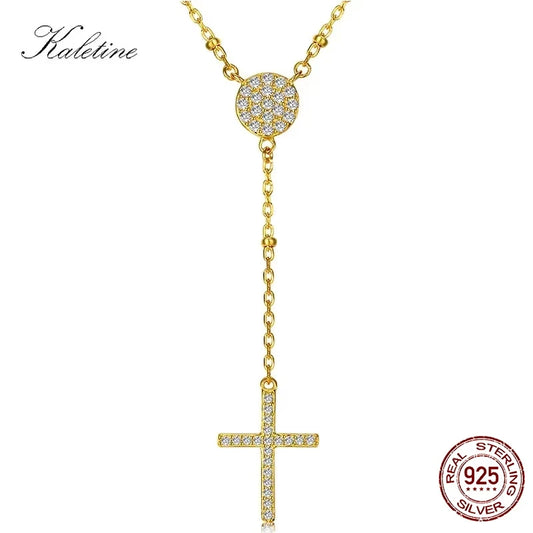 KALETINE 925 argent Sterling chapelet colliers à la mode or bijoux croix breloques dinde mauvais œil collier femmes accessoires hommes