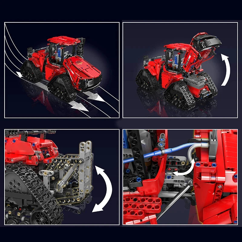 Nouveauté 1698 pièces techniques pneumatiques inoler tracteur bâtiment nuit MOC-35270 tracteur assemblage modèle briques jouets pour enfants cadeaux