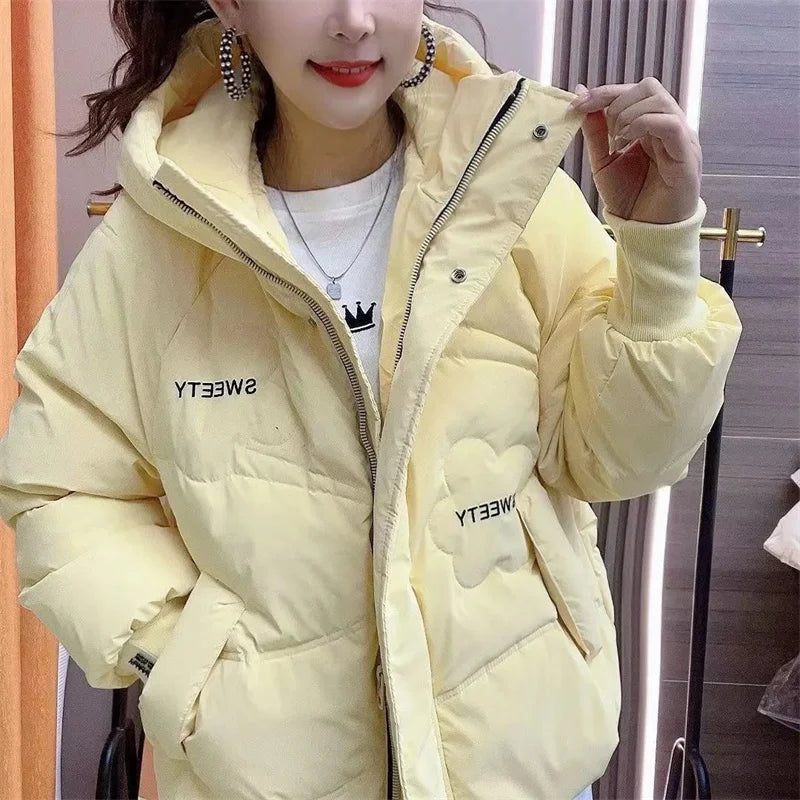 IOQRCJV Parka chaude bouffante à manches longues pour femme,