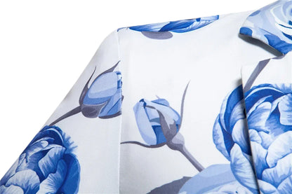 Veste décontractée trempée d'art floral pour hommes, blazer d'affaires, vêtements pour hommes, 2025