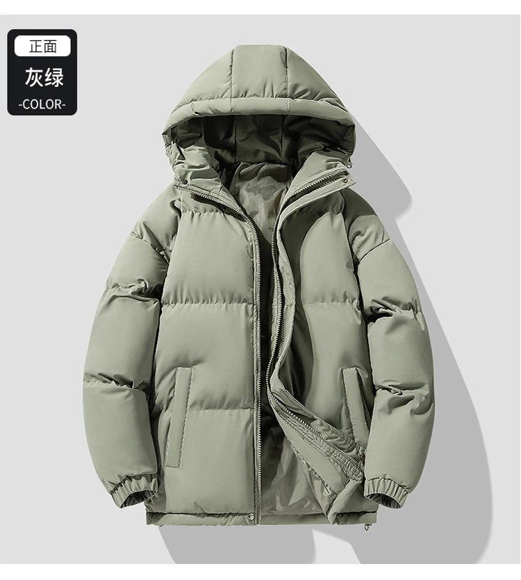 Veste à capuche chaude rembourrée en coton pour hommes, Parkas optiques, Sports décontractés, Tendance américains, Automne, Hiver, Nouveau