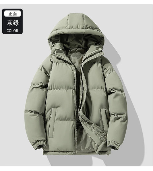 Veste à capuche chaude rembourrée en coton pour hommes, Parkas optiques, Sports décontractés, Tendance américains, Automne, Hiver, Nouveau