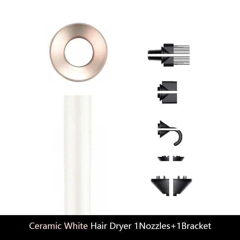 Sèche-cheveux ionique professionnel avec technologie anionaire, air chaud et froid, outil de coiffure léger 5 en 1 pour des éruptions faciles, séchage rapide