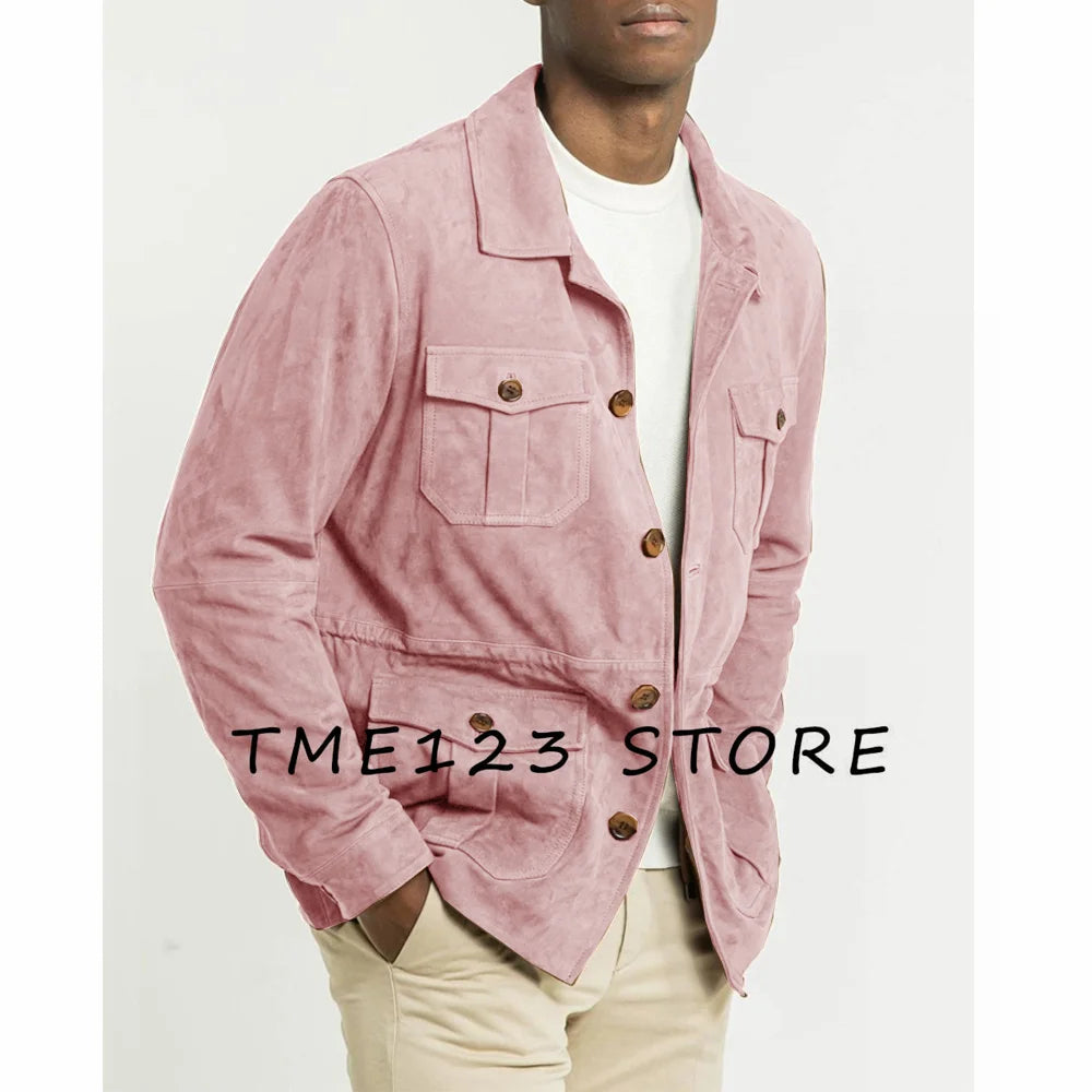 Vestes tendance décontractées en daim pour hommes, costumes élégants pour hommes, costume Social pour hommes, blazer Blaser pour hommes, mariage formel