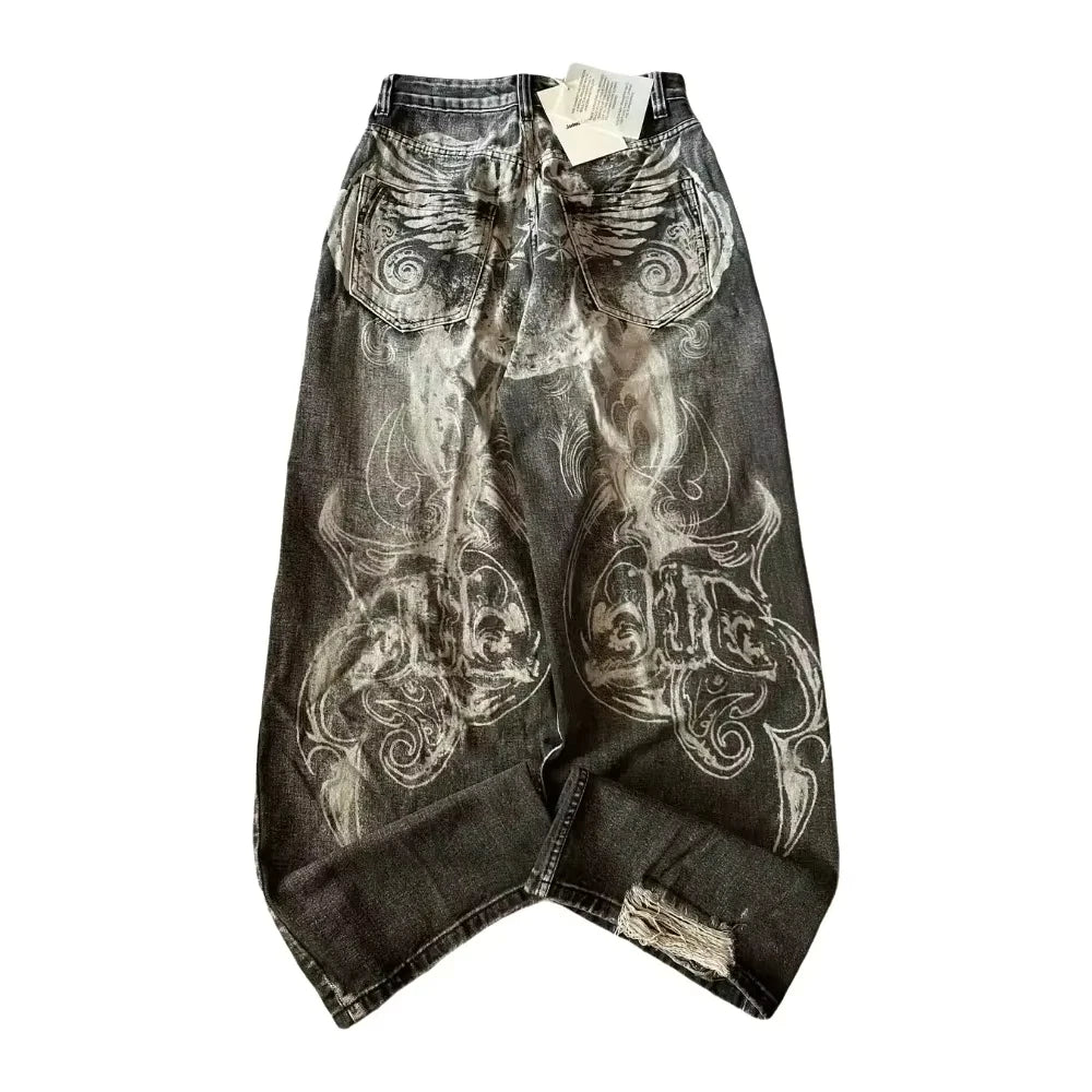 Tendances de la mode américaine Joker outillage poche Baggy jean femme rue Y2K nouveau Hip Hop surdimensionné pantalon à jambes larges unisexe jean