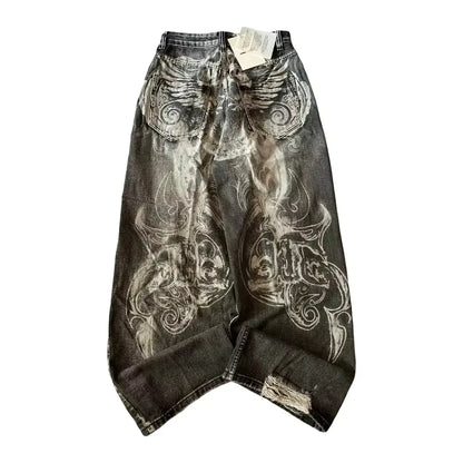 Tendances de la mode américaine Joker outillage poche Baggy jean femme rue Y2K nouveau Hip Hop surdimensionné pantalon à jambes larges unisexe jean