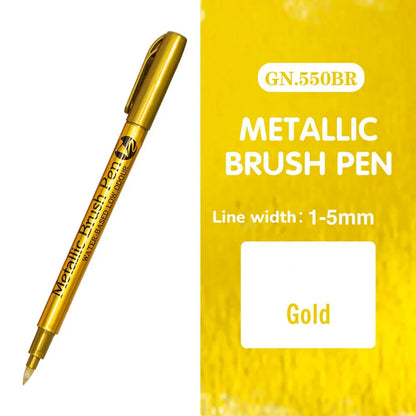 Stylos marqueurs métalliques 12 couleurs,