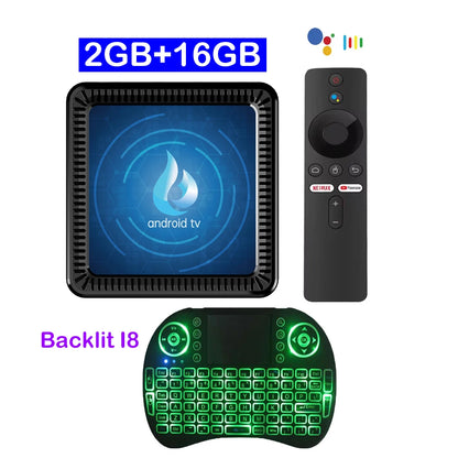 BLKJ - Boîtier TV intelligent mondial Android14 Wifi 5G Allwinner H313
