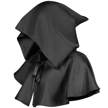 Costume d'halloween solide pour adultes, capuche de mort