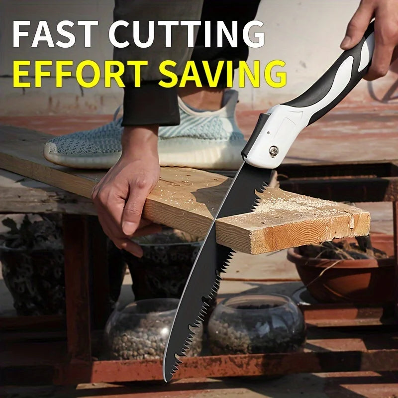 Scie pliante multifonction pour le travail du bois, scie à métaux Portable pour couper le bois tranchant, Camping jardin, poinçon, scie à main, couteau hachoir pour arbre