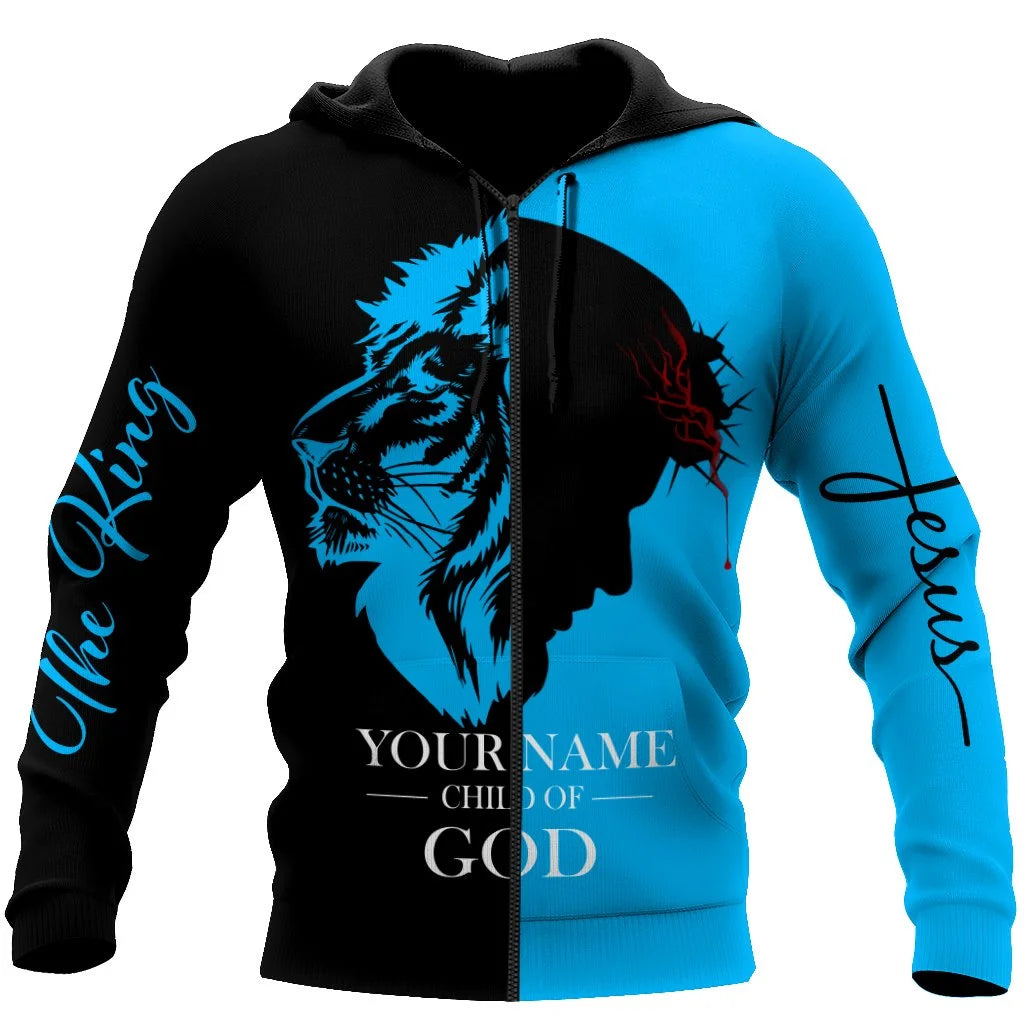 Sweat à capuche à fermeture éclair pour hommes, imprimé croix de jésus en 3D, dieu, Cool, Harajuku, chevaliers templiers, pull à manches longues pour hommes, nouvelle collection automne et hiver