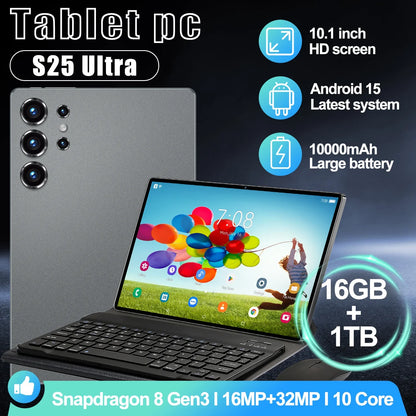 tablette originale Pad S25 Ultra 10.1 pouces + Hd Android 15 Wifi Gps