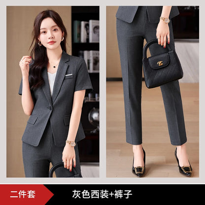 AIyssa-Pantalon de costume à manches courtes, tempérament élégant, design unique, printemps et été, nouveauté 2022