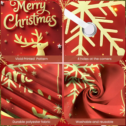 Drapeau suspendu de noël, bannière de porte de porche, décorations de noël pour la maison, ornements 2025, cadeaux de noël, décor du nouvel an 2026