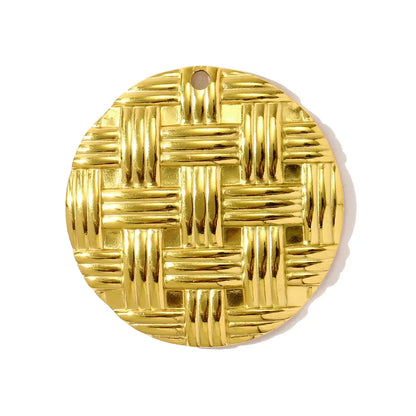 3 pièces/lot géométrique en acier inoxydable disque goutte d'eau boucle d'oreille breloques secteur fleur collier à faire soi-même pendentifs femmes étoile coeur bijoux