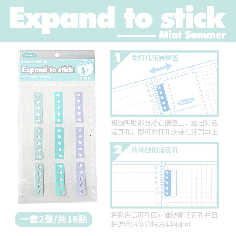 Autocollants en papier auto-adhésif, perforateur, auto-adhésif, pour cuir chevelu, 2 feuilles/18 pièces